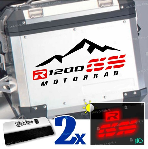 2pcs stickers black red