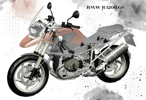 Tech drawing blueprint bmw - drawing,
